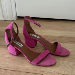 Steve Madden Pink Fuschia Irenee Heel Sandals Size 10